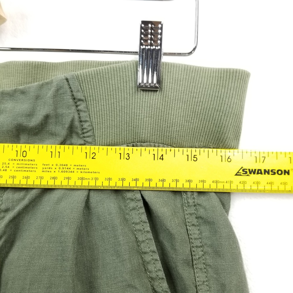 Athleta Joggers‎ 32" Olive Green 100% Linen Wide Leg Drawstring Casual Pants - Picture 4 of 13
